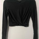 Revamped  black long sleeve crop top Photo 0