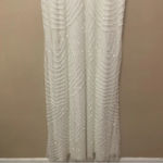 Adrianna Papell Women's Long Beaded Blouson Gown in White NWT Size 10 Photo 5