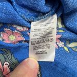 Loft Petites Blouse SP Blue Floral Print Long Sleeve V Neck Top Ruffle Detail Photo 4