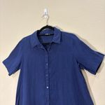 Eileen Fisher  ORGANIC LINEN SHORT SLEEVE BUTTON DOWN SHIRT SIZE S LAGENLOOK Photo 2