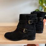 Kate Spade  Sabina Suede Double Buckle Moto Boot Black Size 10 Biker Bikercore Photo 5