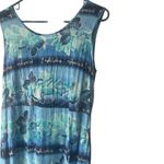 Jams World Vintage 90s Size Medium Blue Hawaii Hibiscus Floral Maxi Dress Photo 7