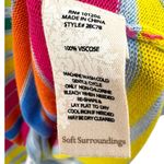 Soft Surroundings  Oasis Stripe Long Sleeve‎ Sweater Size Medium Colorful Photo 2