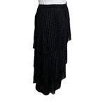 Akris Punto Polka Dot Devore Tiered Pleated Midi Skirt Black Women’s Size 12 Photo 1