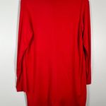 Comfy USA Carry Red & Black Longline Jersey Stretch Knit Tunic Top Blouse XS Photo 4