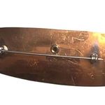 Modernist Copper Brooch MCM Mixed Metal Chic Vintage Fashion Collectible Jewelry Brown Photo 6