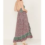 Free People One I Love Mixed Floral Maxi Dress Size XL Low Back Lace Up Boho Photo 2