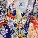 Johnny Was NWOT Blue Floral Pockets KIMONO Coat Sz S Photo 7