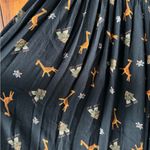 Vintage | Stonebridge Giraffe Print Pleated Maxi Skirt | XL Black Photo 2