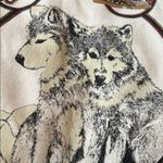 Jerzees vintage Wolf Graphic Sweatshirt Ely Mn conservation medium made in USA Photo 8