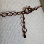 Bronze Tone Rhinestone Pendant Necklace Costume Jewelry Womens Silver Photo 3