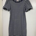 Rachel Parcell  navy Stripe cotton Bubble Sleeve T-Shirt Dress size Small Photo 1