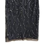 Adrianna Papell Women's Size 8 Navy Sequin Knee Length Dress Photo 1