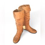 Vepose Women’s Camel Knee High Comfortable Boots Suede Slouch Flat Boots Sz 6. Tan Photo 1