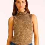 Veronica Beard NWT  Esther Sleeveless Turtleneck Black/Gold tank top shirt Photo 0