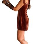 We Wore What Revolve Danielle Bernstein  Velvet Ruffle satin strap dress holiday Photo 1