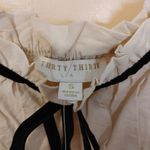 Thirty Thirty LA Size Small S White Black Bow Long Sleeve Crop Top Blouse NEW Photo 6