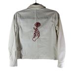 Everlane  The Denim Cotton Chore Jacket Embroidered Polished Rose White XXS Photo 1