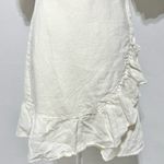 & Other Stories & Other Stories Linen Puff Short Sleeve Tie Waist Wrap Mini Dress White Size 8 Photo 4