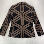 Chico's  Blazer Jacket Womens Small Gold‎ Black Career Geometric linear blazer Photo 7