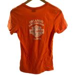 Harley Davidson Women’s M Rainbow Graphic Tee Bright Orange Orlando Dealership Size M Photo 5