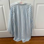 Aerie Pool-To-Party Oversized Linen Blend Cover-Up Shirt Photo 2