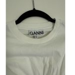 Ganni $300 New  Smocked Jersey White Top - XXS Photo 4