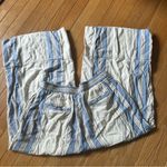 Banana Republic  Linen Striped Wide Leg Crop Pants Womens Medium Photo 3