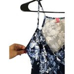 Route 3 Blue Multi Color Floral Sleeveless One Piece Romper Women Sz Sm Photo 2