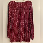 Lucky Brand  Boho Women's Red Patterned Top Photo 4
