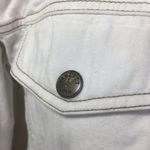 Faherty Rosie Size Medium 100% cotton denim jacket flannel lined off white color Photo 6