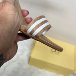 Cosy Island Brown Striped Block Heel Sandals with padded foot bed Tan Size 7.5 Photo 7