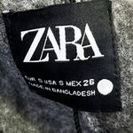 ZARA Boucle Women's Gray Asymmetric Zip Collared Oversized Over Coat Jacket Sz S Photo 6