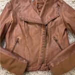 Bagatelle Distressed Asymmetrical Brown Faux Leather Size S Photo 1