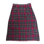 American Vintage Vintage 70's handmade Red Plaid Tartan high waisted A line skirt size 8-10 Photo 2