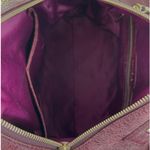 Michele Layla Leather Satchel Purse, Wine Red Photo 6