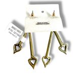 Free People  Ariana Ost Paula Dangles Earrings NWT Hearts Crystal Rhinestone Punk Photo 5