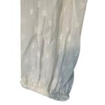 BOG Collective Cream Long Sleeve Ruffled Polka Dot Sheer Blouse Top Women Sz S Photo 3