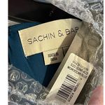 Sachin + Babi  Size 2 NWT Moroccan Blue Crepe Embroidered Wren Cape Maxi Gown Photo 11