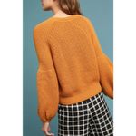 Anthropologie Mara Hoffman Eliza Sweater Pumpkin Orange Small Baby Alpaca Photo 4