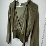 Joie  Velour‎ Pullover Thick Shirt Green Photo 4
