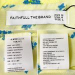 Faithfull the Brand NWT  Emilia Luda Lemon Yellow Floral Midi Dress Size Large /8 Photo 13