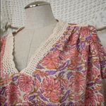 Free People  Crochet Leilani Print V-Neck Crop Top Photo 8