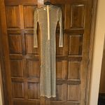 Hot Miami Styles  HMS Sheer Embellished Maxi Dress Cover Up In Nude Size Small Photo 2