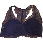 Gilligan & O’Malley Navy Blue Lace Racerback Bralette Sz Medium Photo 0