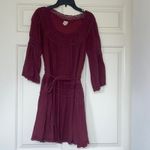 Rebecca Taylor La Vie Bordeaux Cotton Dress VICTORIAN EDUARDIAN RENAISSANCE Photo 1