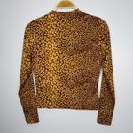 Ulla Johnson Dione Rash Guard Top Size XS Brown Lynx Print Zip Front Swim Shirt Photo 5