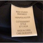 Max Studio  Sheer Black Long Sleeve Tunic Top Size Medium Photo 3
