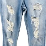 Hollister High Rise Light Wash Ripped Mom Jeans Straight Leg Size 00 Photo 3