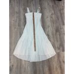 Theory Tie Back Midi Dress White Eco Crunch Wash 100% Linen Size Small NWT Photo 8